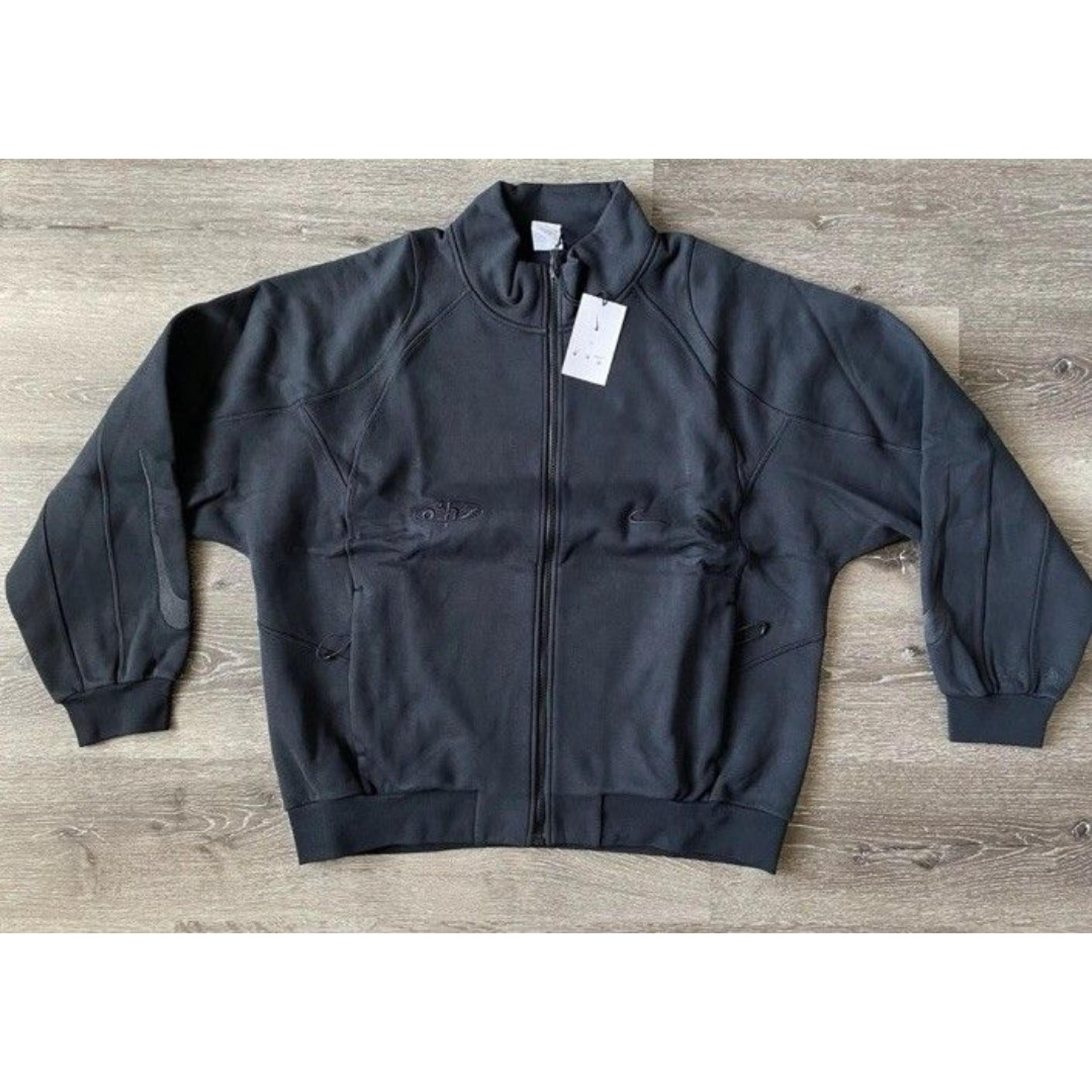 NIKE X OFF-WHITE TRACK JACKET 'BLACK' SZ SMALL NWOT