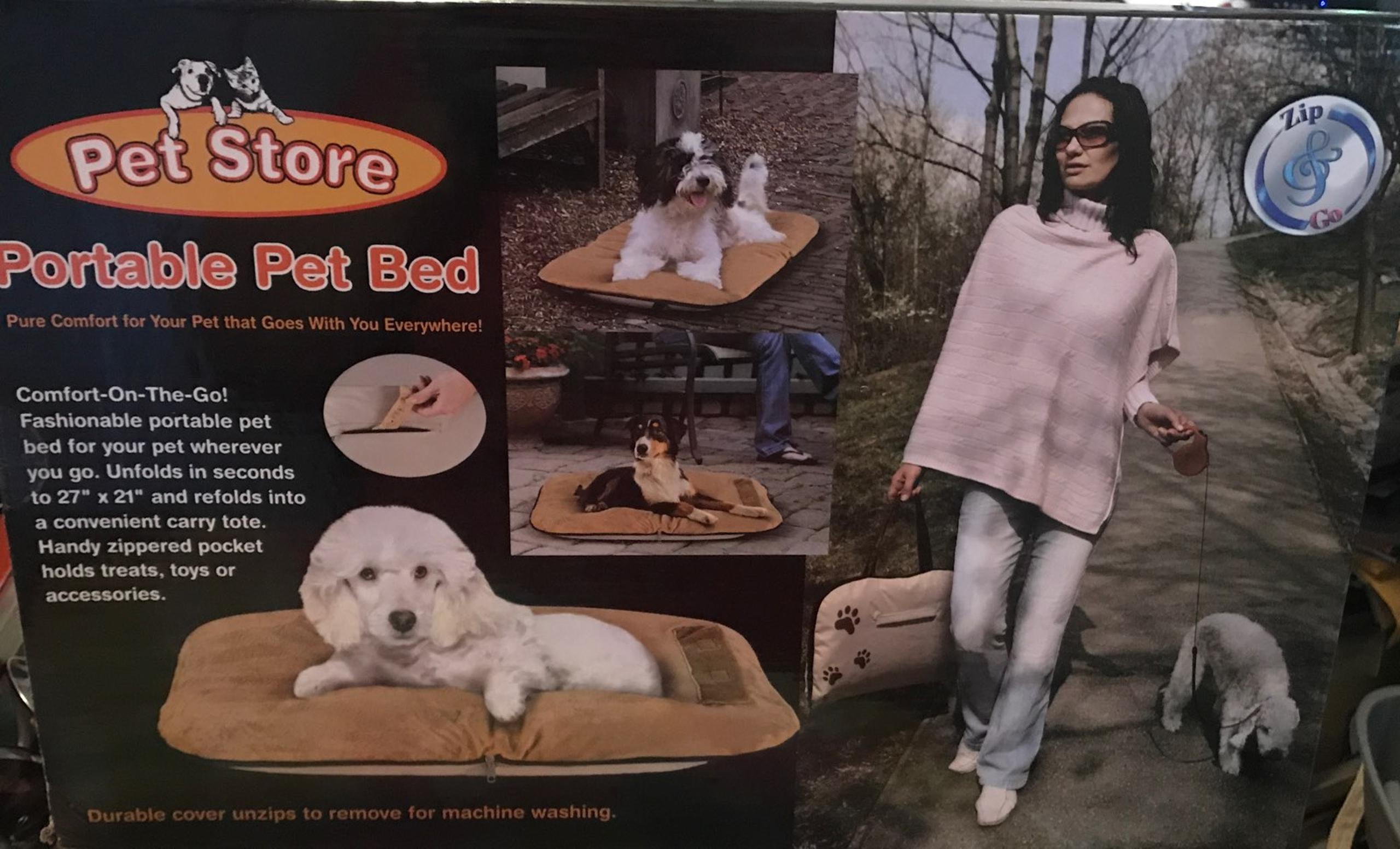 Portable pet bed