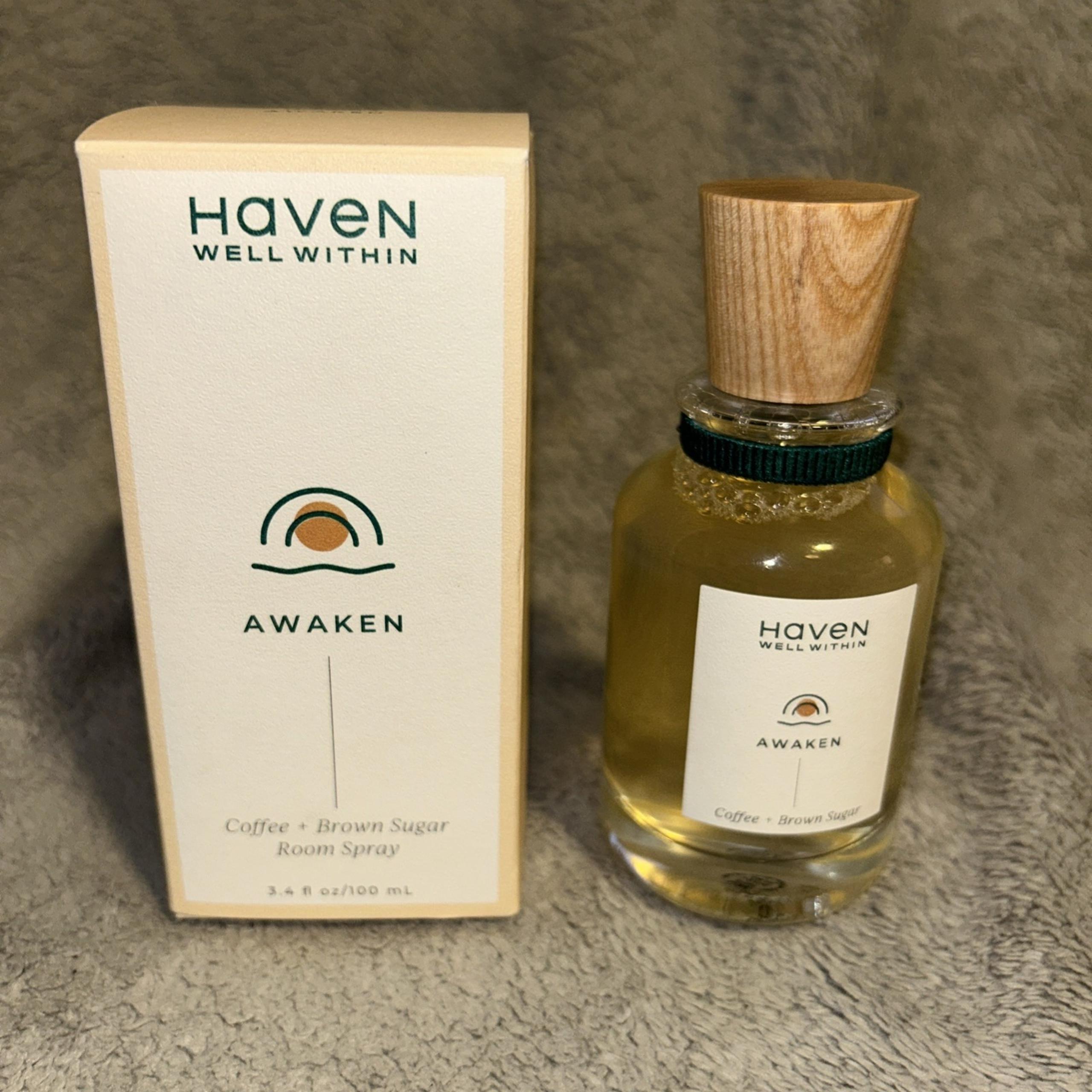 Haven Well Within Awaken Coffee & Brown Sugar Room Spray 3.4 Fl Oz New In Box