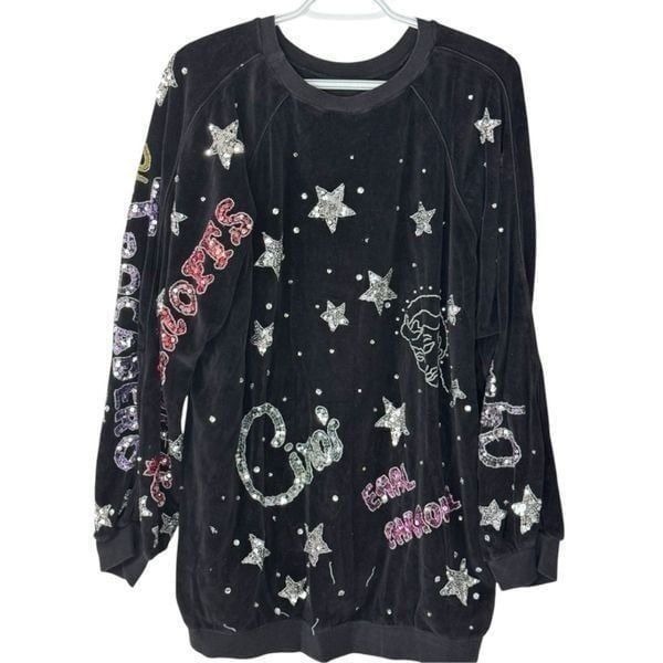Rare 80s Bonnie Boerer HOLLYWOOD Glam Beaded Pullover Old Hollywood Nightclubs 3
