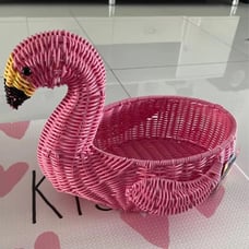 New large flamingo serving basket