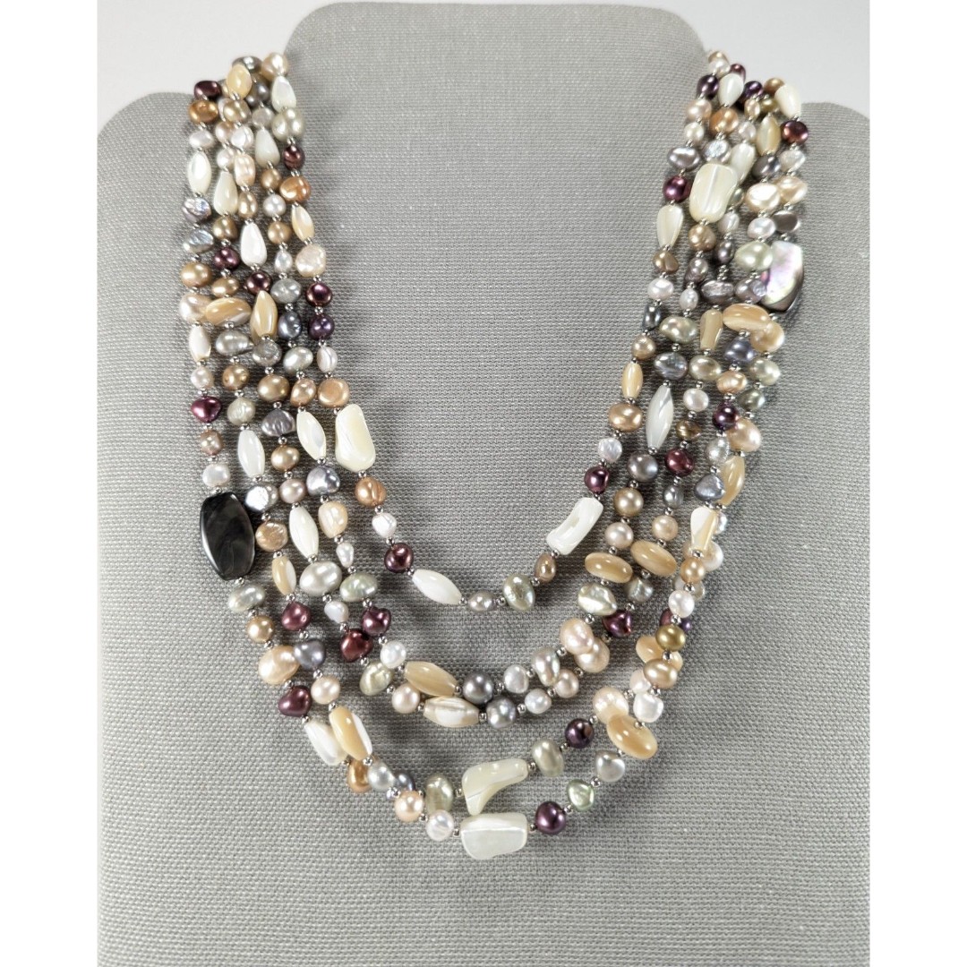 Multi Strand/Color Freshwater Pearl Necklace