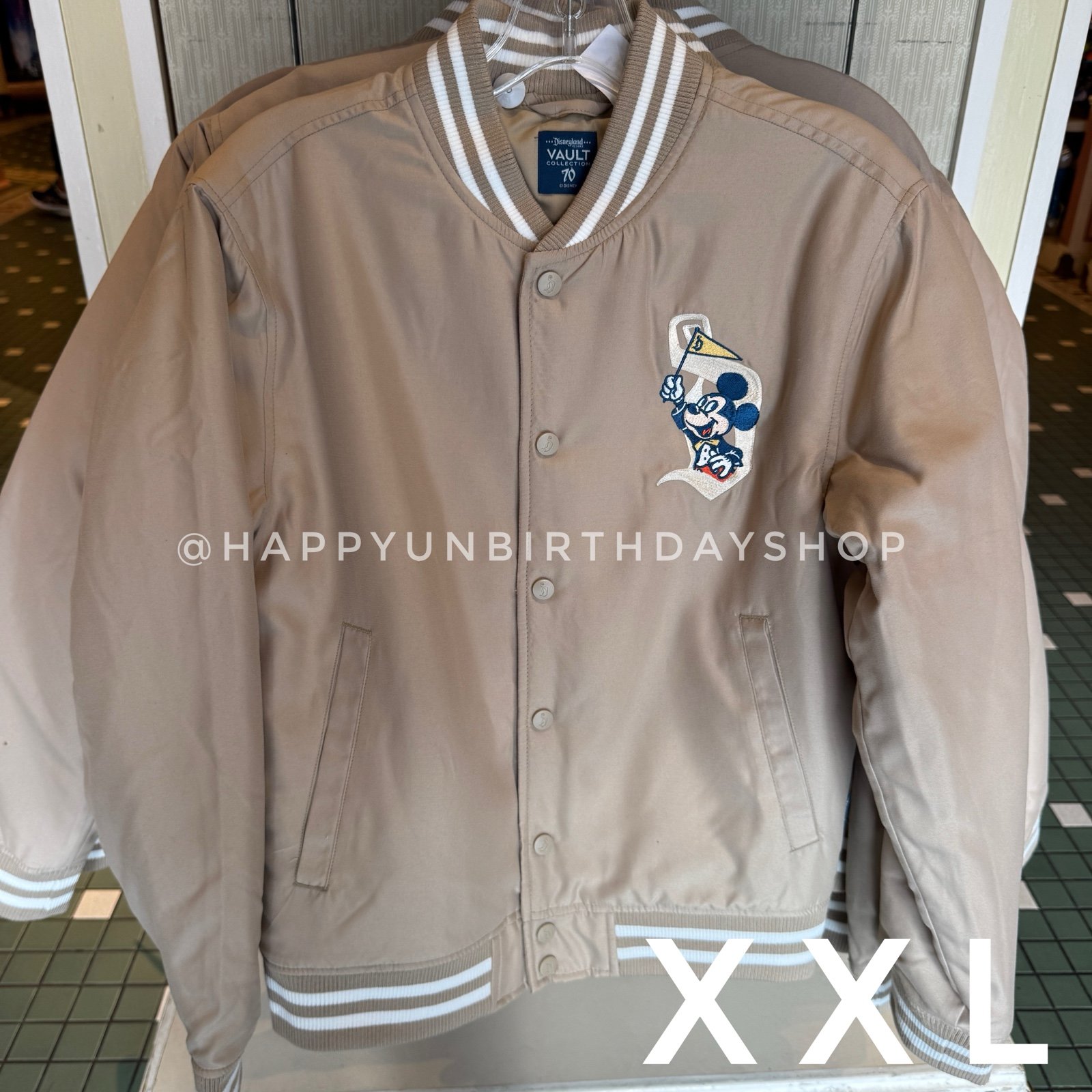 Disney Parks Disneyland 70th Anniversary Vault Collection Bomber Jacket XXL