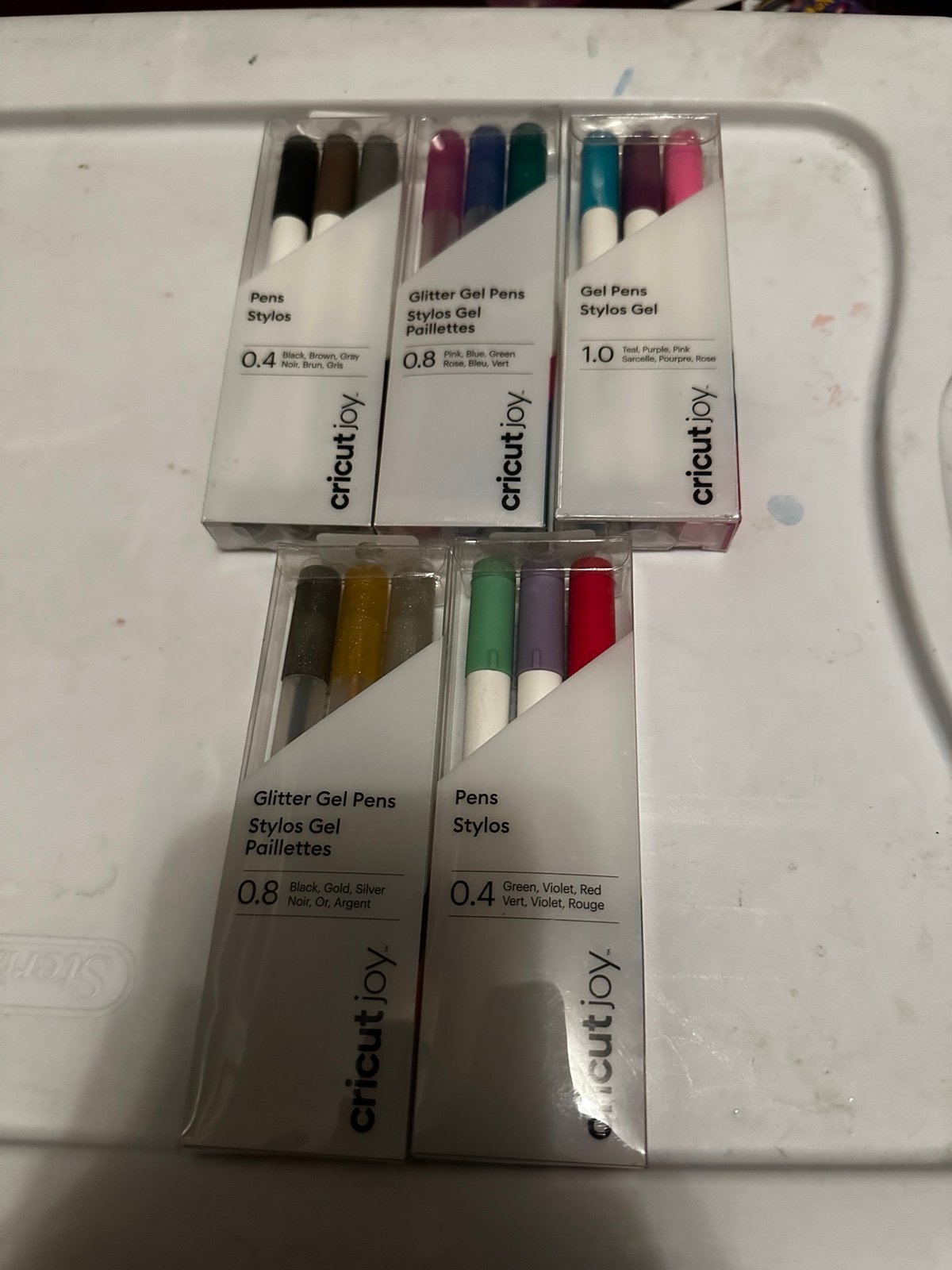5 NEW packs of Cricut pens glitter gel 15 pens