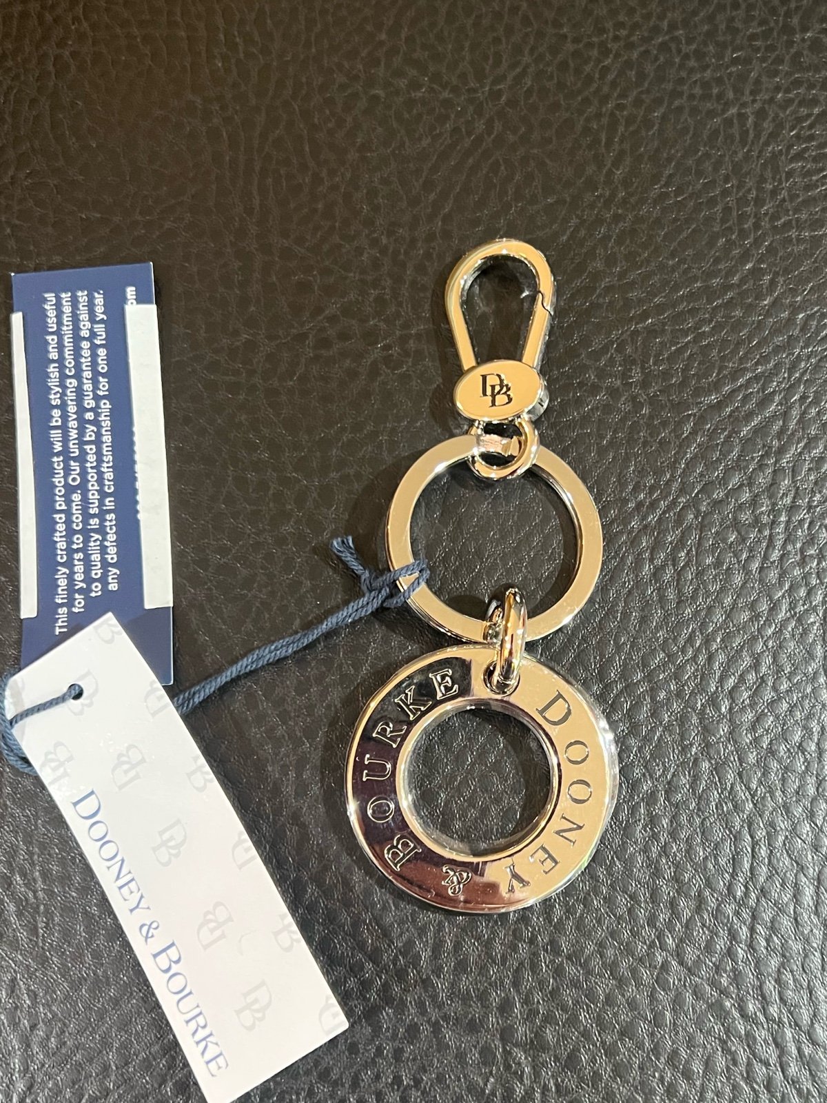 Dooney & Bourke bag charm / keychain ~ Silver metal