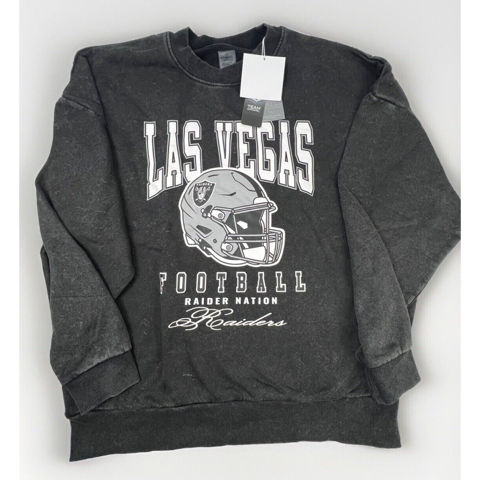 NFL Las Vegas Raiders Gameday Couture Crewneck Sweatshirt Large Vintage Wash New