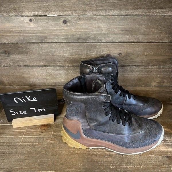 Womens Nike Zoom Kynsi Jacquard Brown Waterproof Hiking Boots Size 7 M GUC