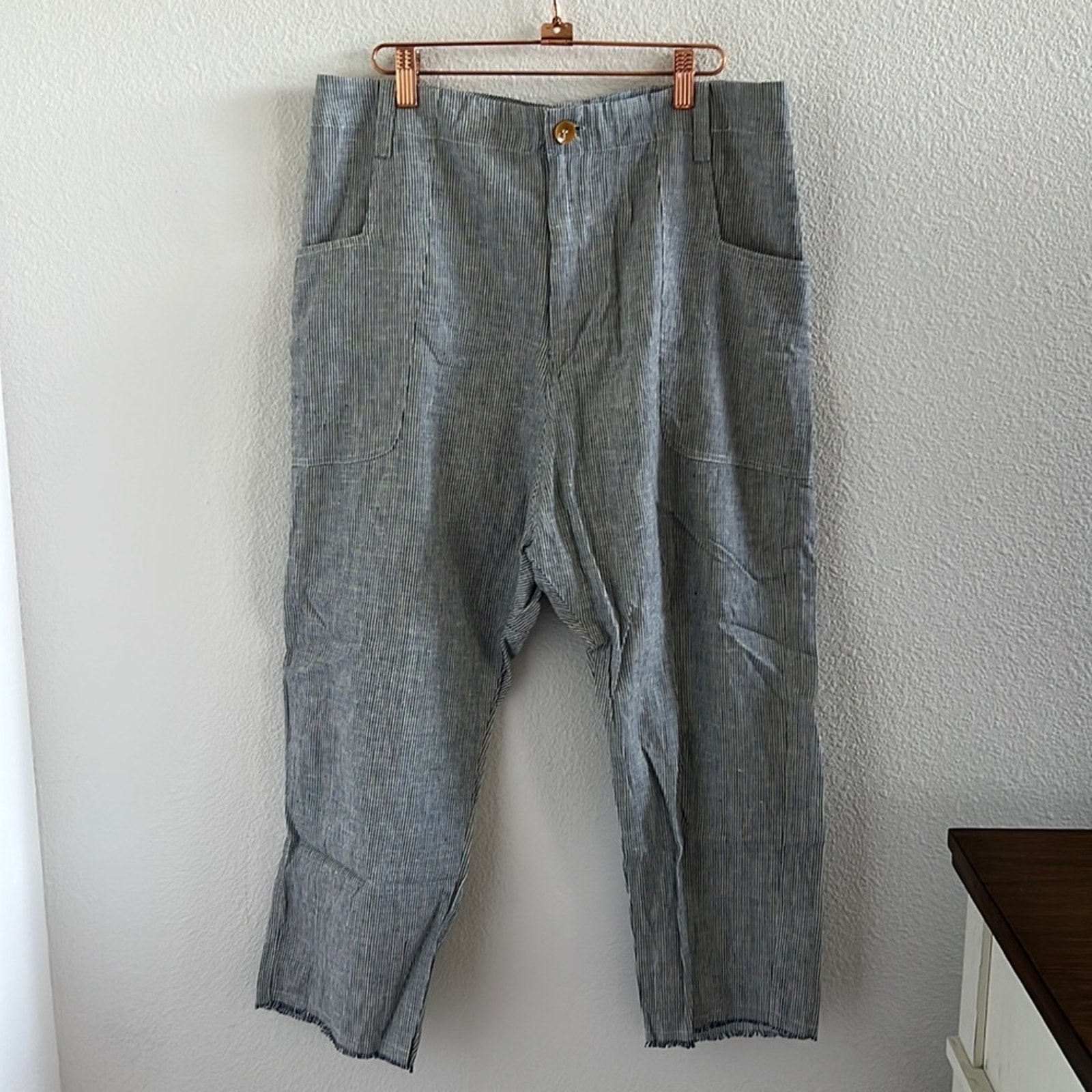 Acacia Cotton/Hemp High Rise Pants Boho Lagenlook XL