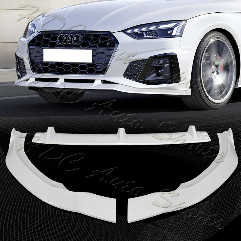 For 2020-2022 Audi A4 S4 B10 S-Line Painted White Front Bumper Body Spoiler Lip