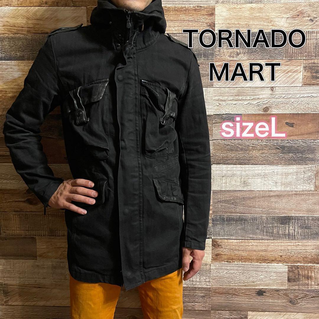 Tornado Mart Denim Jacket Men's L Military Jacket.