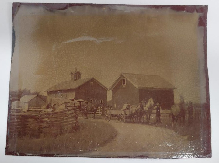 1870's Farm Scene Daguerreotype Photo