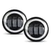 Harley Davidson LED Fog Lights Aux Passing Head Lights with DRL Blue Halo 4.5”