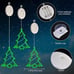 New 3Pcs Christmas Window Lights, Battery Powered LED Tree Shaped Sucker Lamp