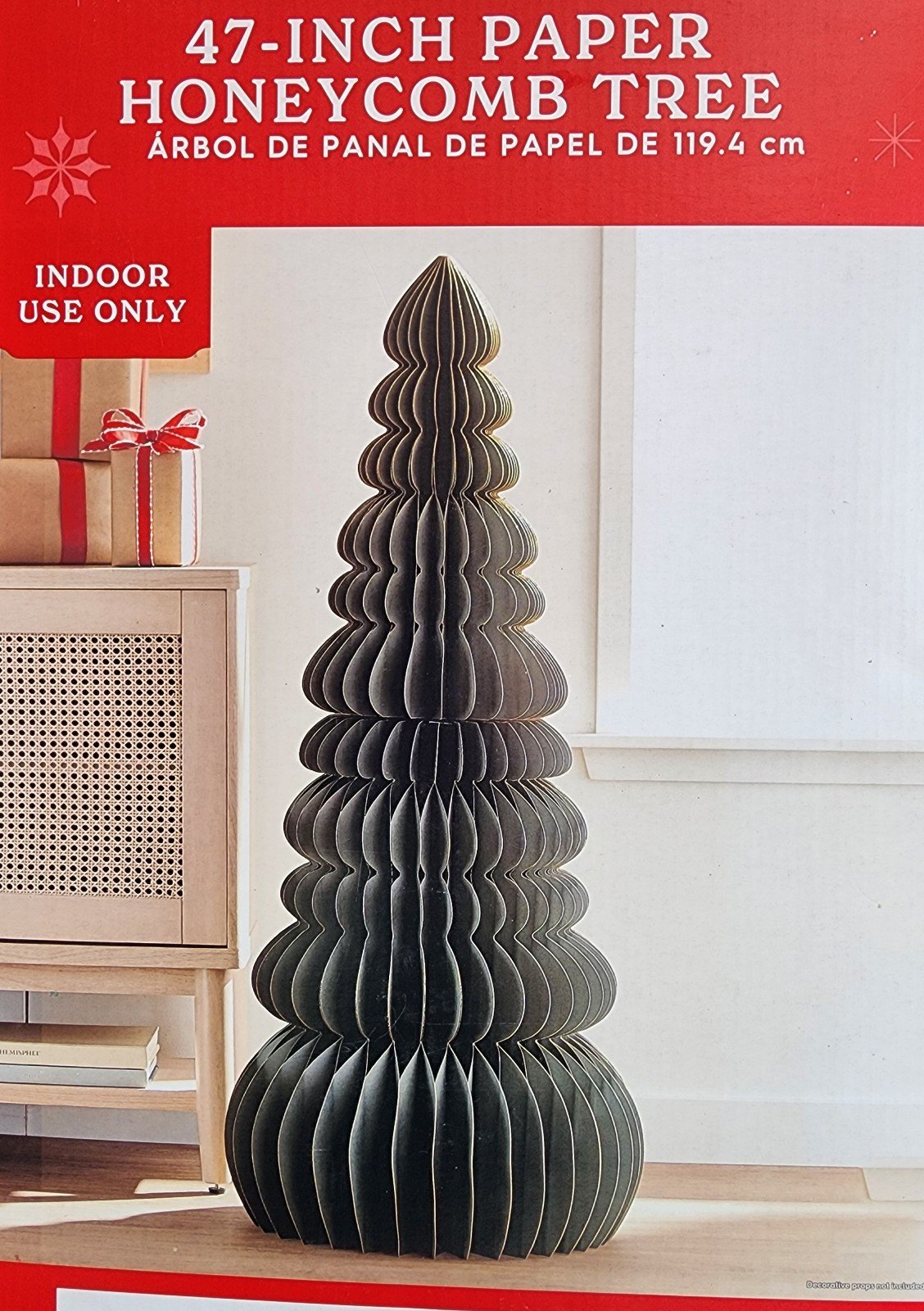 New viral Holiday Time large 47 in Tall Green Paper Christmas Tree
