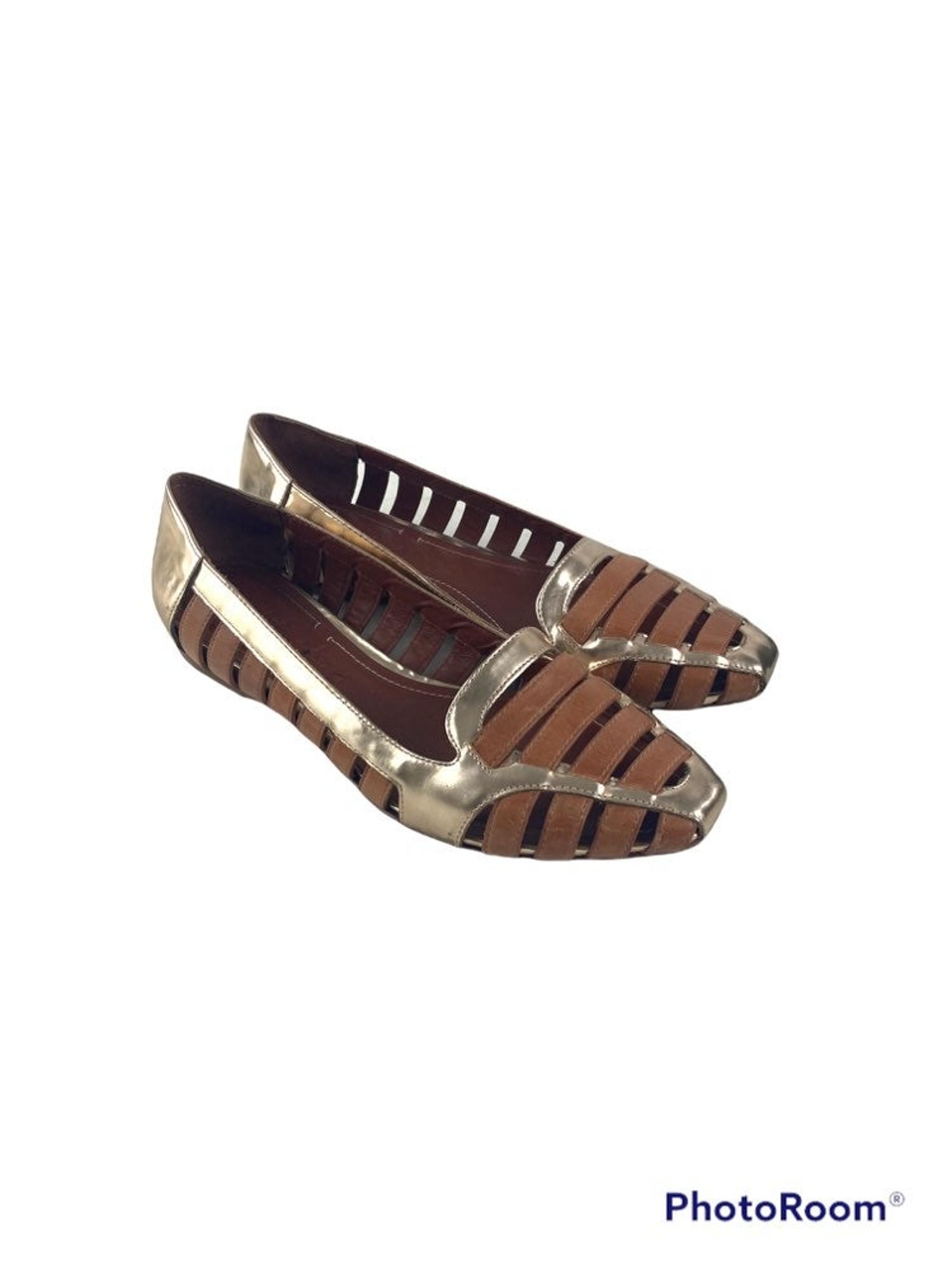 Elizabeth And James  Gemma Cut Out Leather Flats Shoes Size 10B