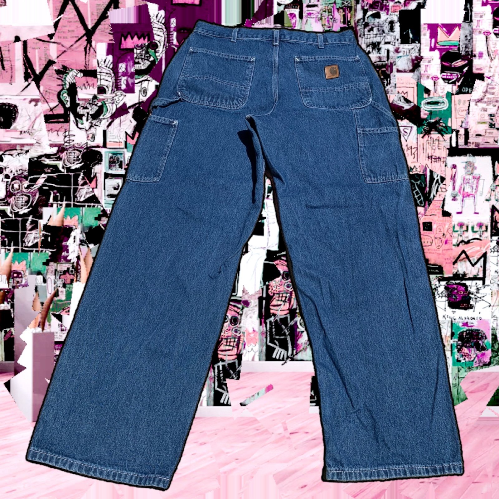 Carhartt B13 DST Original Dungaree Fit Carpenter Jeans Men's 34X30 VGC