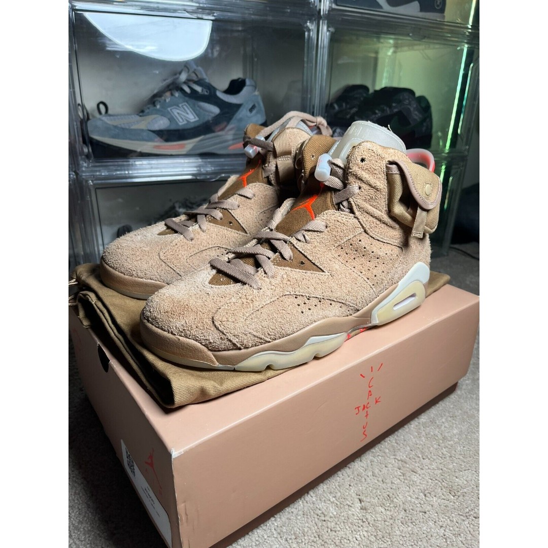 Size 9 - Jordan 6 Retro x Travis Scott Mid British Khaki NEW! FAST!