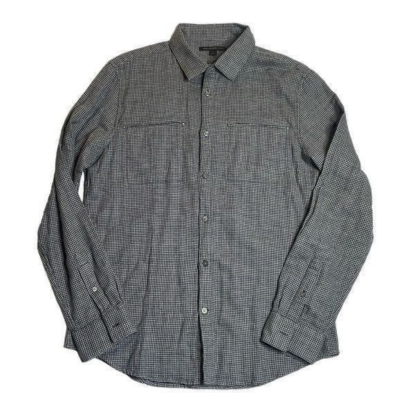 J. McLaughlin great and black checkered sport shirt flannel Large