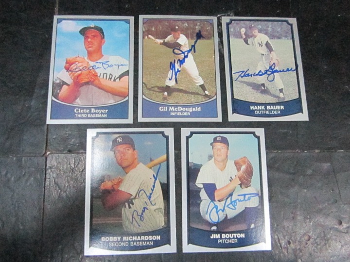 Pacific Baseball Legends YANKEES SIGNED AUTO Cards 5 DIFFERENT Legends!!