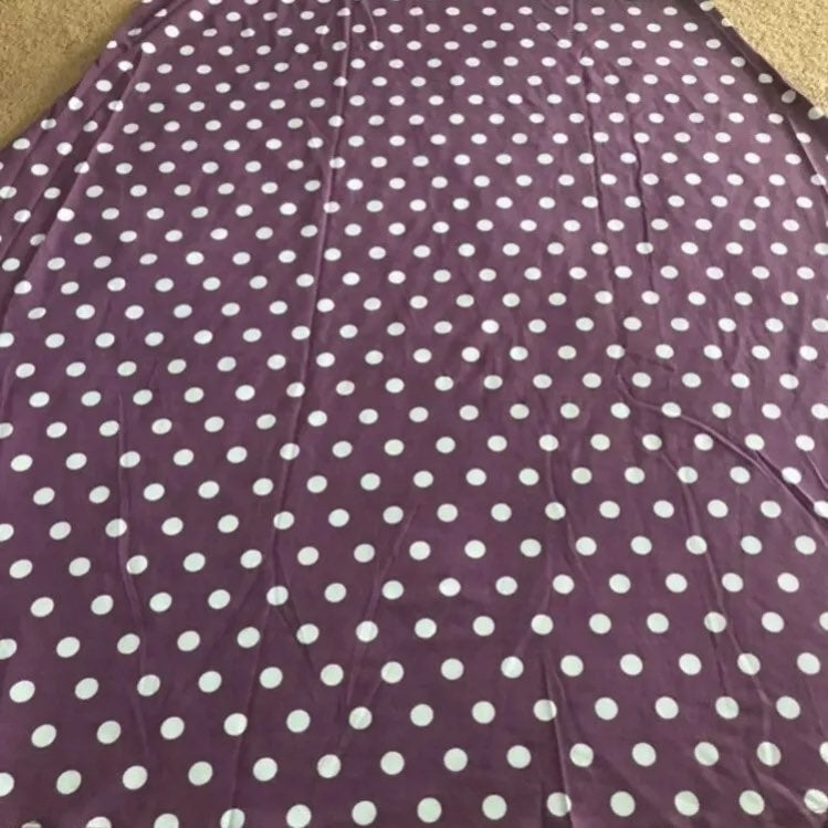 Purple/Blue Polka Dots Maxi skirt LLR Large 14/16 12/14 Lularoe Slinky skirt New