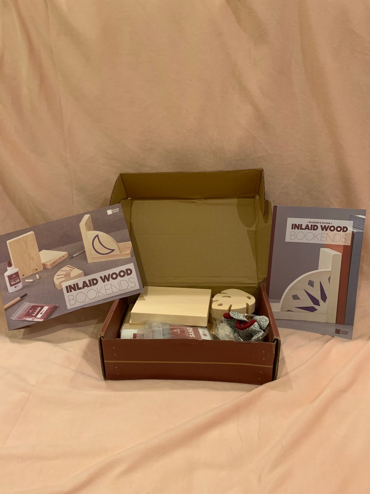 KiwiCo kit Inlaid Wood Bookends