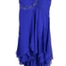 Y2K Fairygrunge Prom Dress Size 3/4 Blue/Purple Beaded One Shoulder Flowy Train