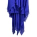 Y2K Fairygrunge Prom Dress Size 3/4 Blue/Purple Beaded One Shoulder Flowy Train