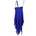 Y2K Fairygrunge Prom Dress Size 3/4 Blue/Purple Beaded One Shoulder Flowy Train