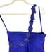 Y2K Fairygrunge Prom Dress Size 3/4 Blue/Purple Beaded One Shoulder Flowy Train