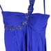 Y2K Fairygrunge Prom Dress Size 3/4 Blue/Purple Beaded One Shoulder Flowy Train