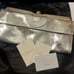 Chloe metallic patent leather clutch purse