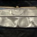 Chloe metallic patent leather clutch purse