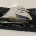 Chloe metallic patent leather clutch purse