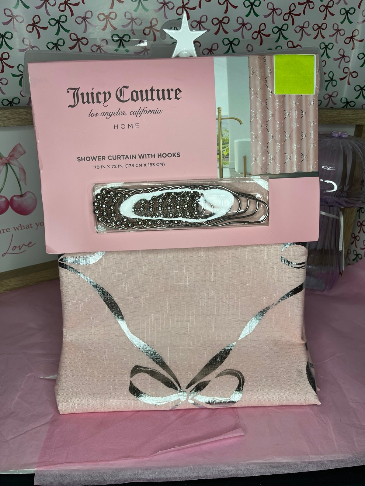 Juicy Couture Bow Shower Curtain