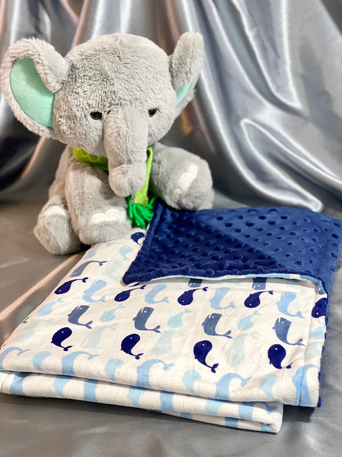 Personalized Whale Baby Blanket