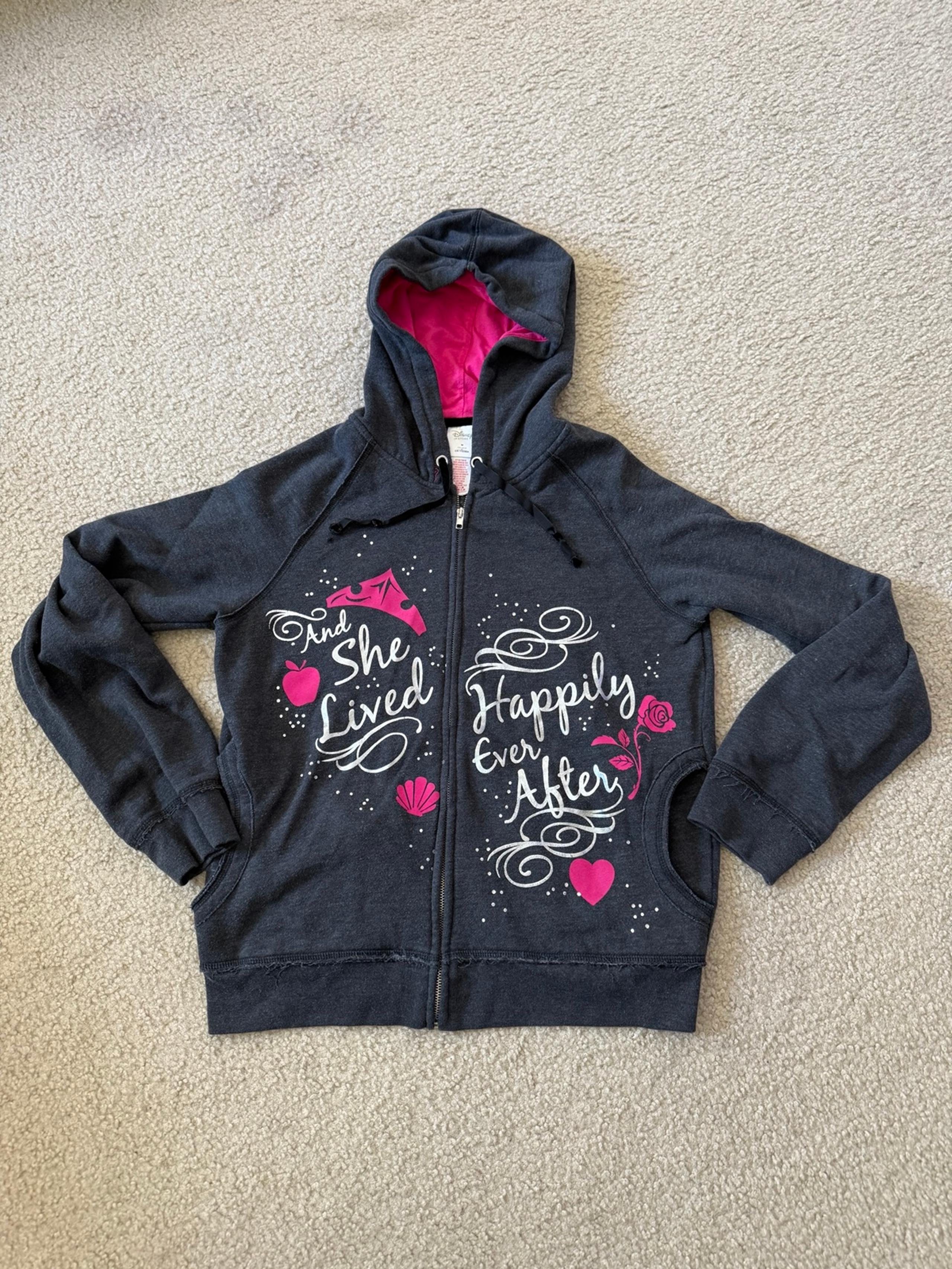 Disney Store “And She Lived Happily Ever After” Full Zip Women’s Hoody