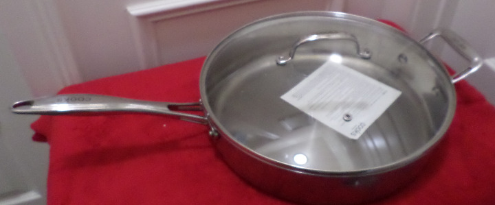 VGUC Cooks Tri-Ply Stainless Steel 5-qt. Ckicken Fryer Pan