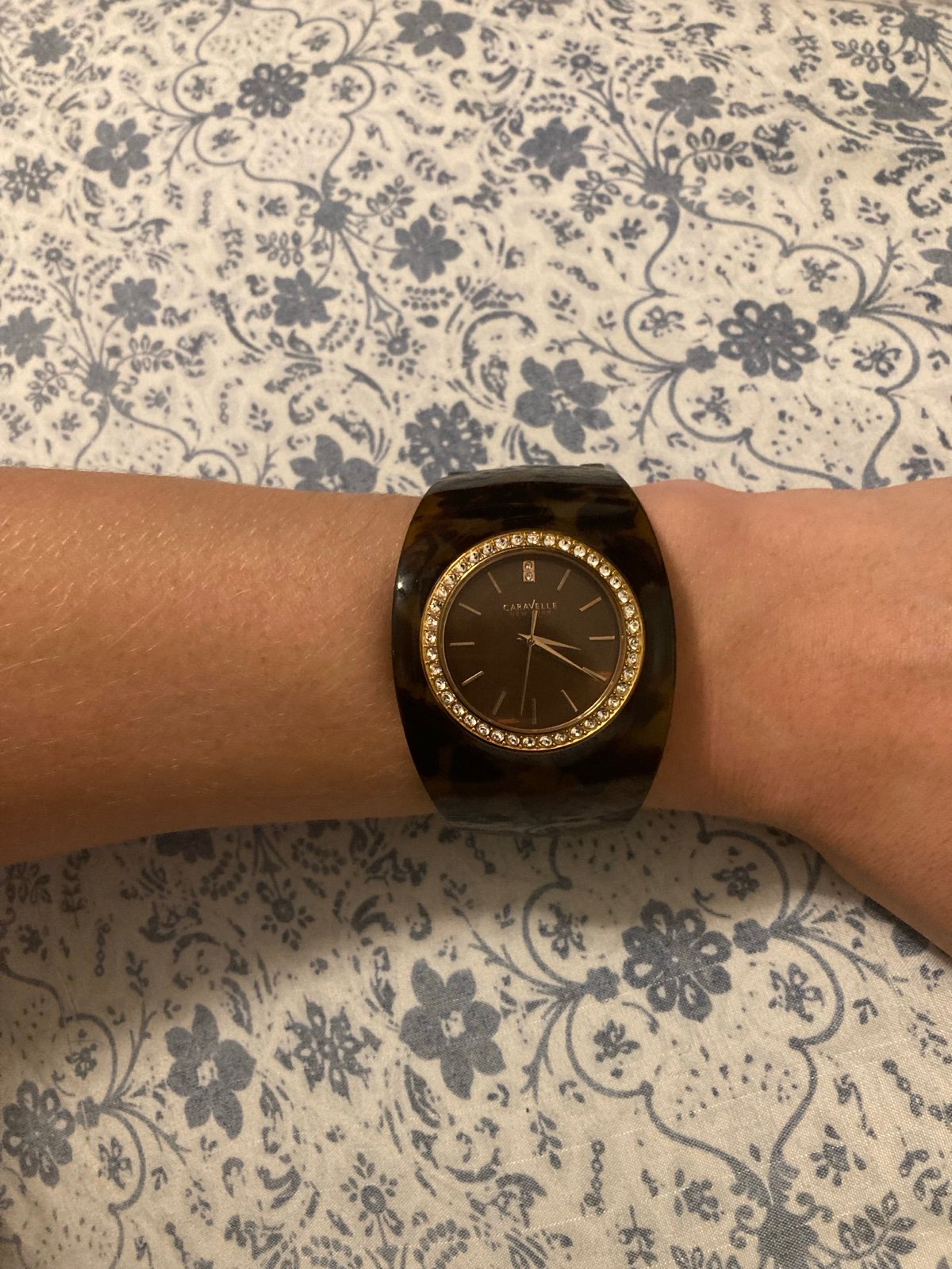 Woman’s new brown diamond accent CARAVELLE New York by bulova wrist watch