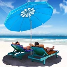 MOVTOTOP Beach Umbrella UV 50+; 6.5ft Umbrella with Sand Anchor