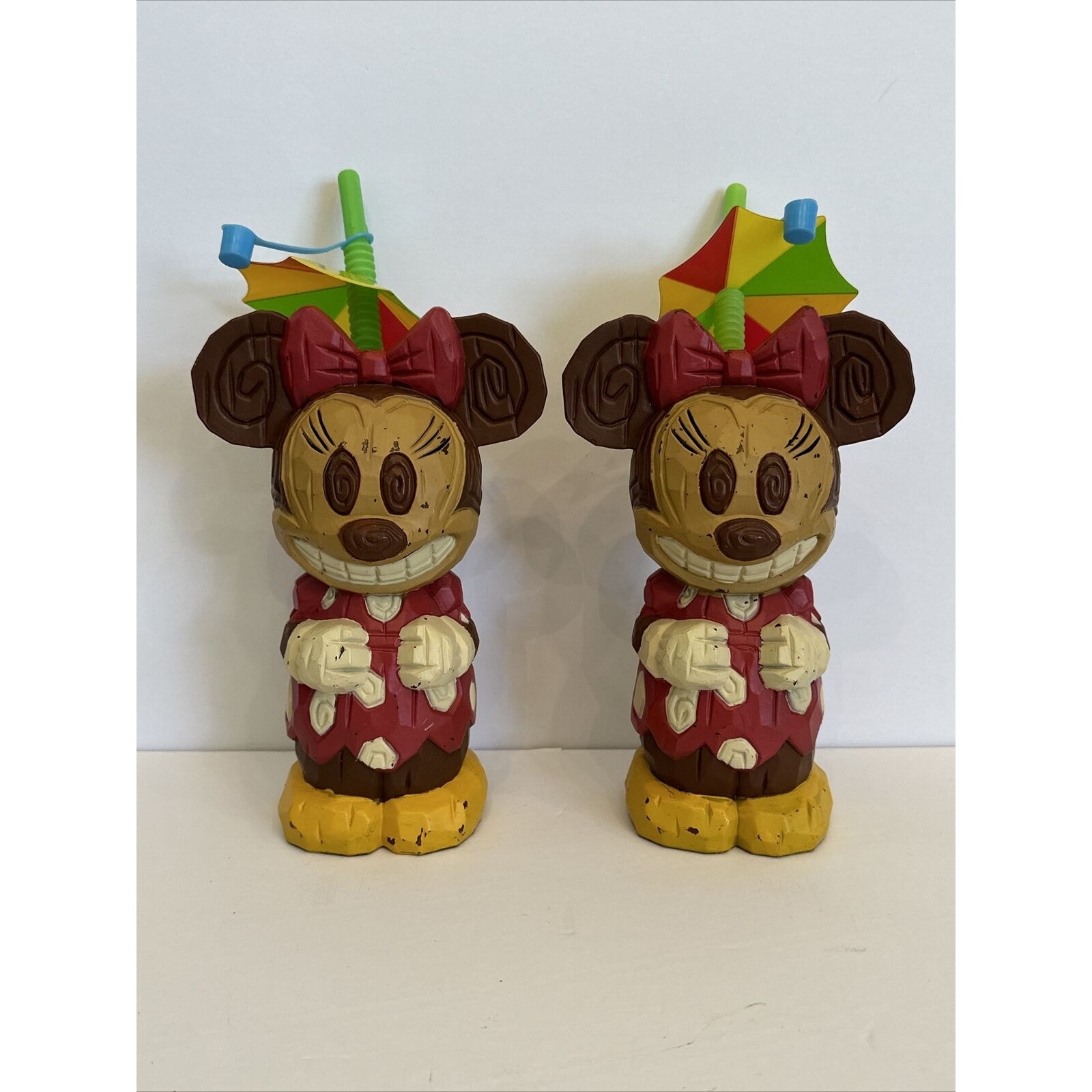 Vintage Disney Minnie Mouse Tiki Totem Souvenir Cup Disneyland Rare