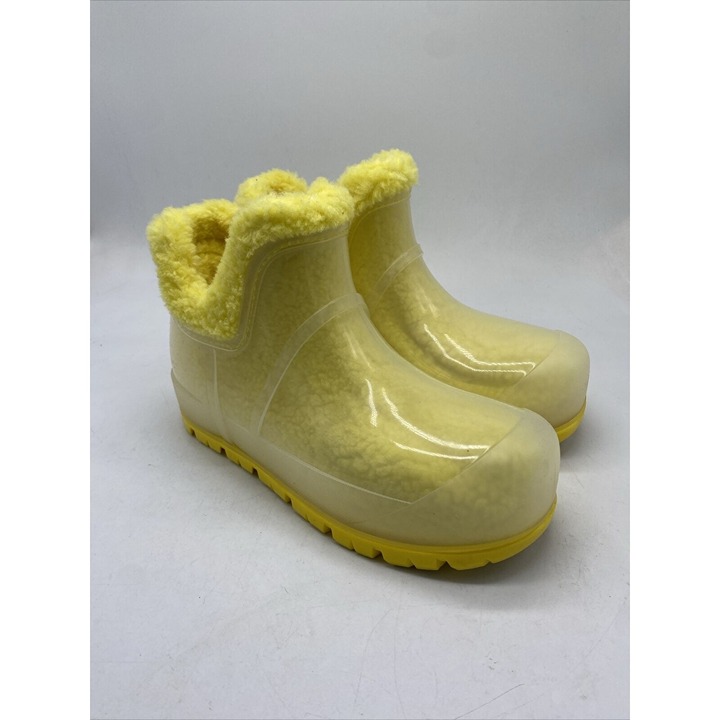UGG RAINCLOUD CLEAR WATERPROOF RUBBER WOOL LINED RAIN BOOTs Women’s Size 7