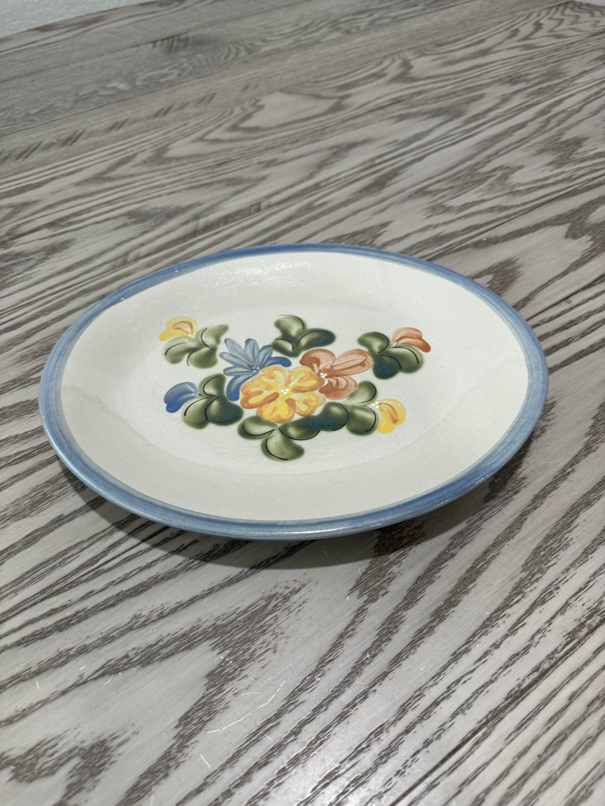 Vintage Louisville Stoneware Floral Oblong Serving Platter
