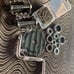 Lowrider deal! Crank, sprocket, flat twistted pedals, Chain; bottom bracket