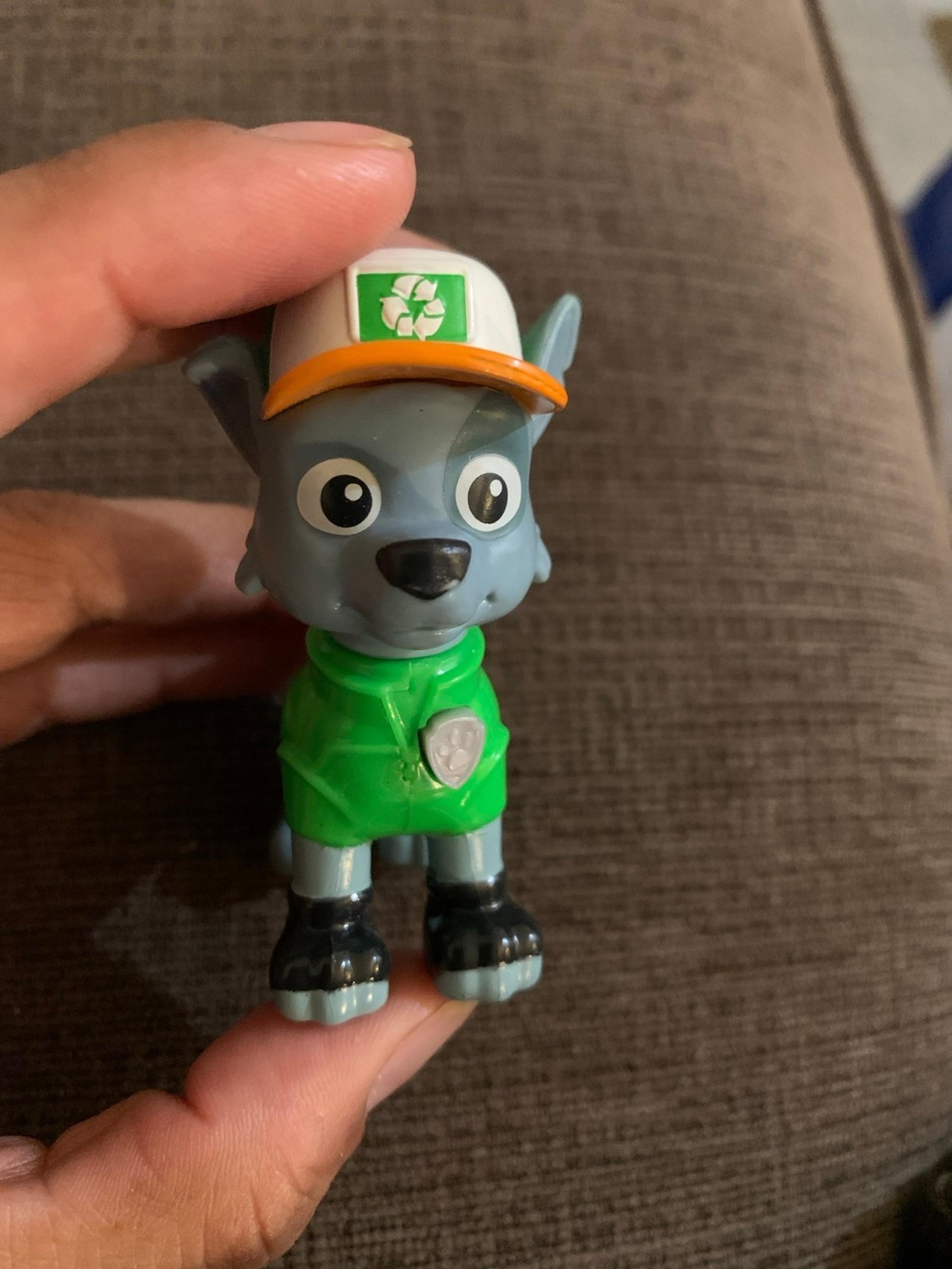 Paw Patrol Rocky Mini PVC 2” Figure Puppy Dog Toy Green Blue Orange
