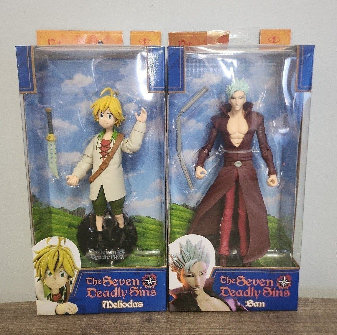 THE SEVEN DEADLY SINS SET/ MELIODAS AND BAN FIGURE/ MC Farlane Toys