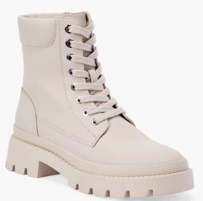 Just Fab Tevos Combat Boot, Size 8/Sandstorm
