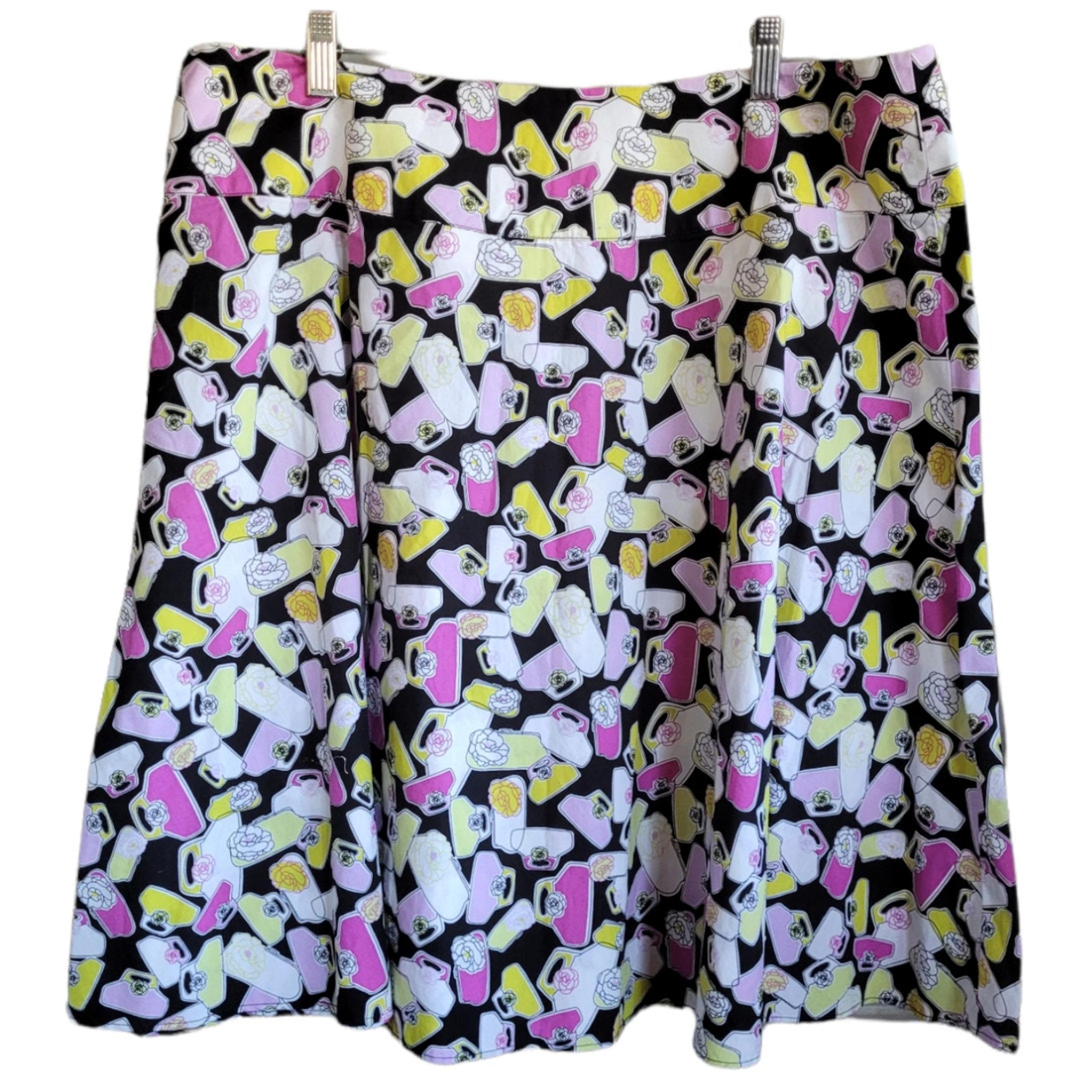 LIZ CLAIBORNE Womens Novelty Purses Skirt 14W pleated colorful fun kitschy