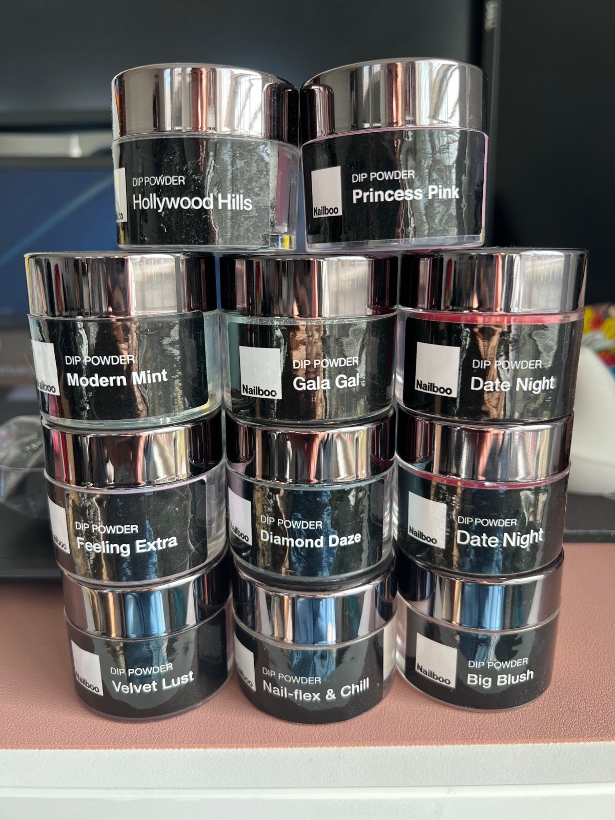 BRAND NEW Nailboo powder set 7 jars!!