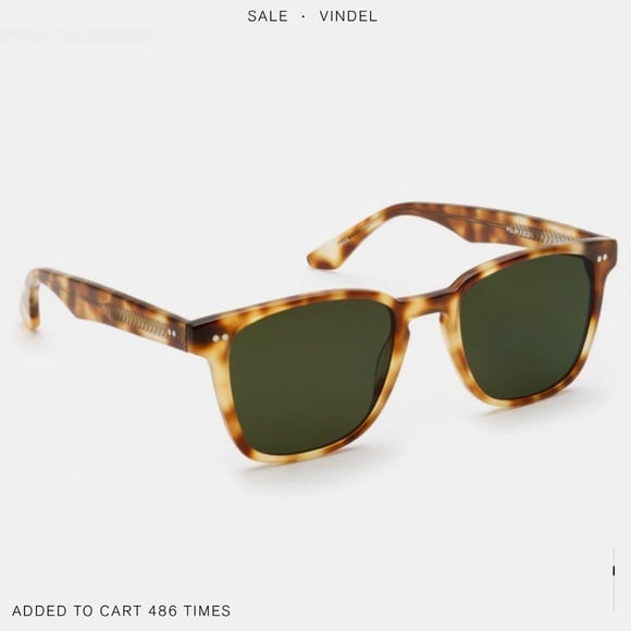 NWT: KREWE Vindel Hawksbill Polarized Tortoise Sunglasses