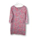 Gretchen Scott Paisley Print shift Dress Jersey Knit Red Light Blue Sz Large
